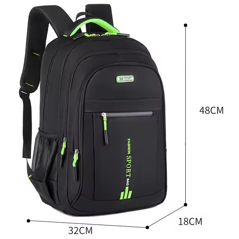Men Backpack laptop Travel School Bag Large Capacity Black Waterproof University