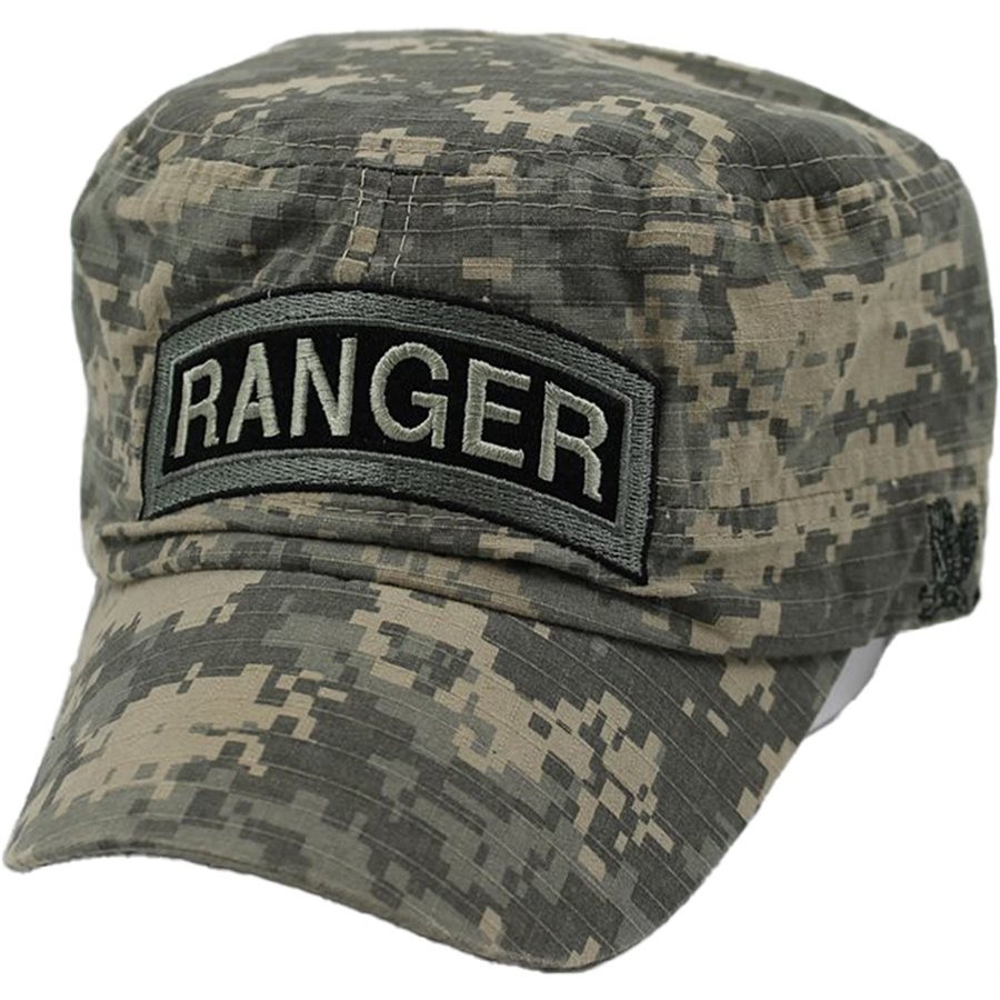 NEW U.S. Army Ranger Insignia Flat Top Cap. 2 tone Digital Camo. 5866