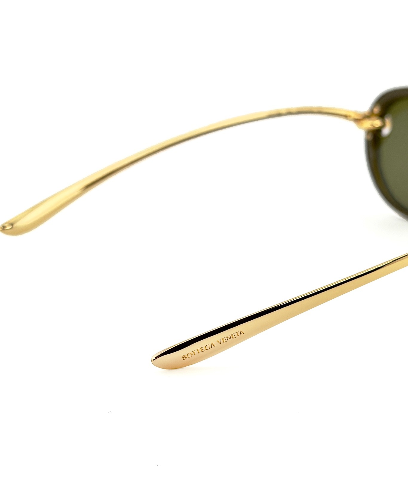 BOTTEGA VENETA 1418 KNOT Pilot BV1418S Gold Green Unisex Metal Sunglass 003