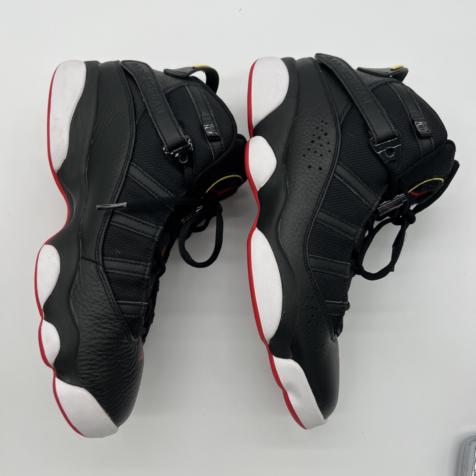 Air Jordan 6 Rings Shoes Black Red White 322992-063 Mens Size 10.5 No Box