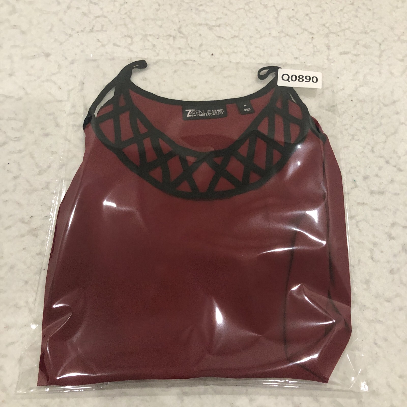 7th Avenue New York & Company Womens Top Sz M Red Cold Shoulder