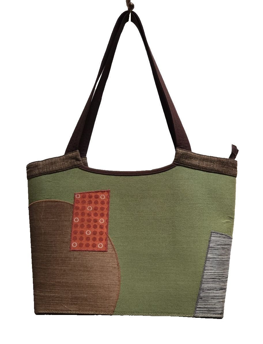 MATERIAL THINGS Janet C Alta Modern Print Fabric Purse Handbag Wearable Art