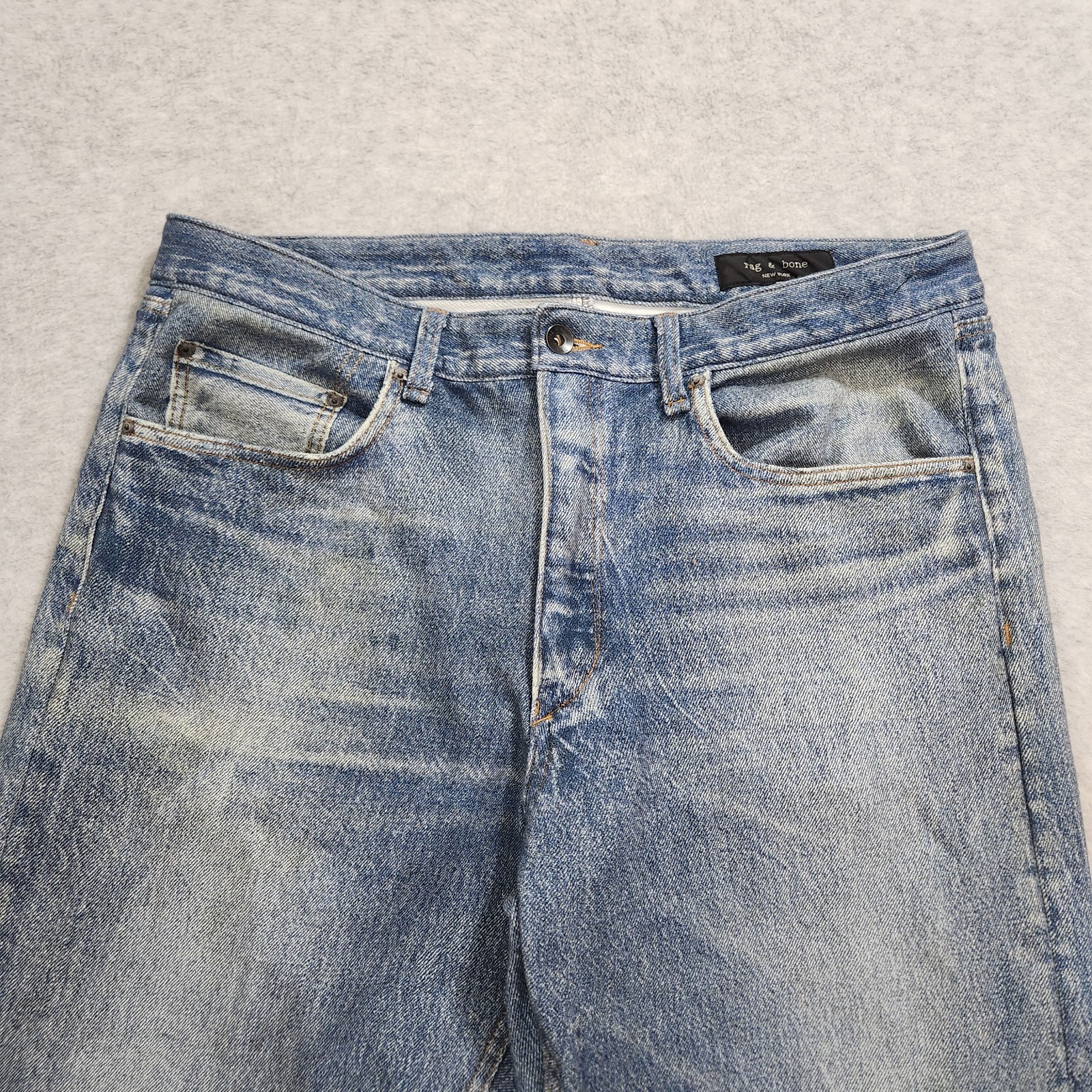 Rag & Bone Pants Mens 36 Blue Dover rb Miramar Fit 4 Straight Leg Cotton Terry