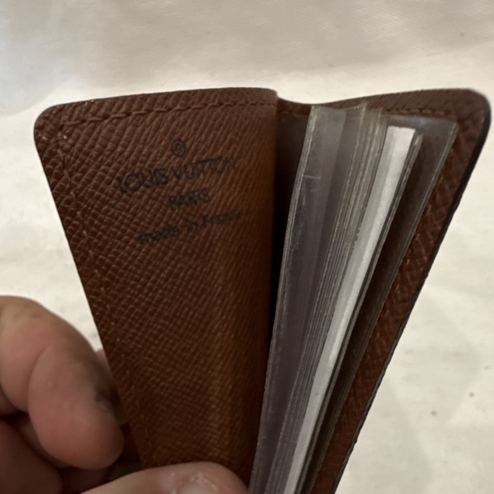 Louis Vuitton Brown Monogram Canvas ID/Document Holder w/ Plastic Divider