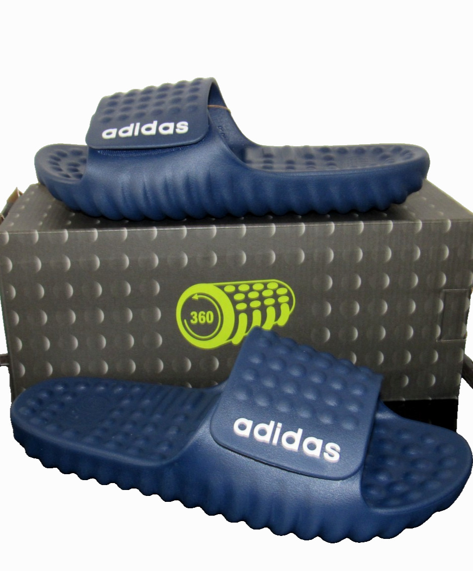 adidas Adissage 360rec Slides Sandals Men’s 10 US Navy Foam Comfy