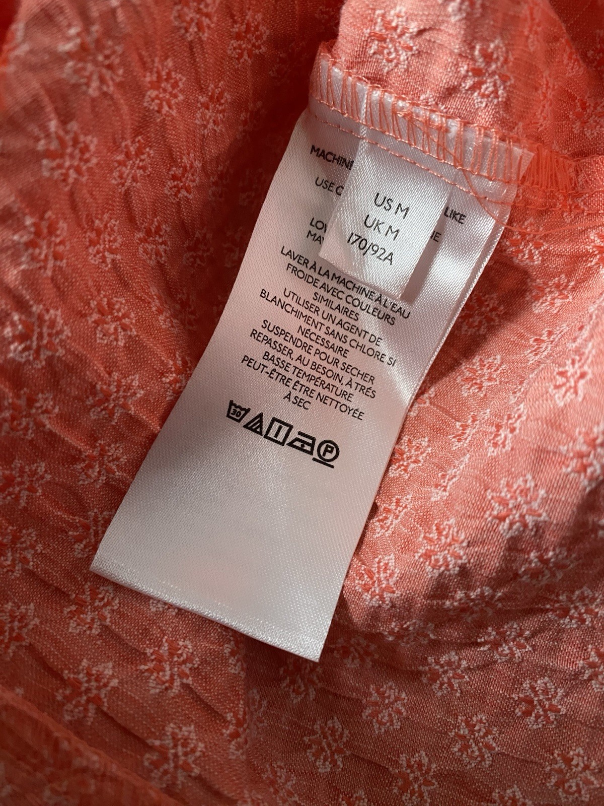 Urban Outfitters M Medium Folly Fitted Notched Mini Dress Peach Daisy Stretch