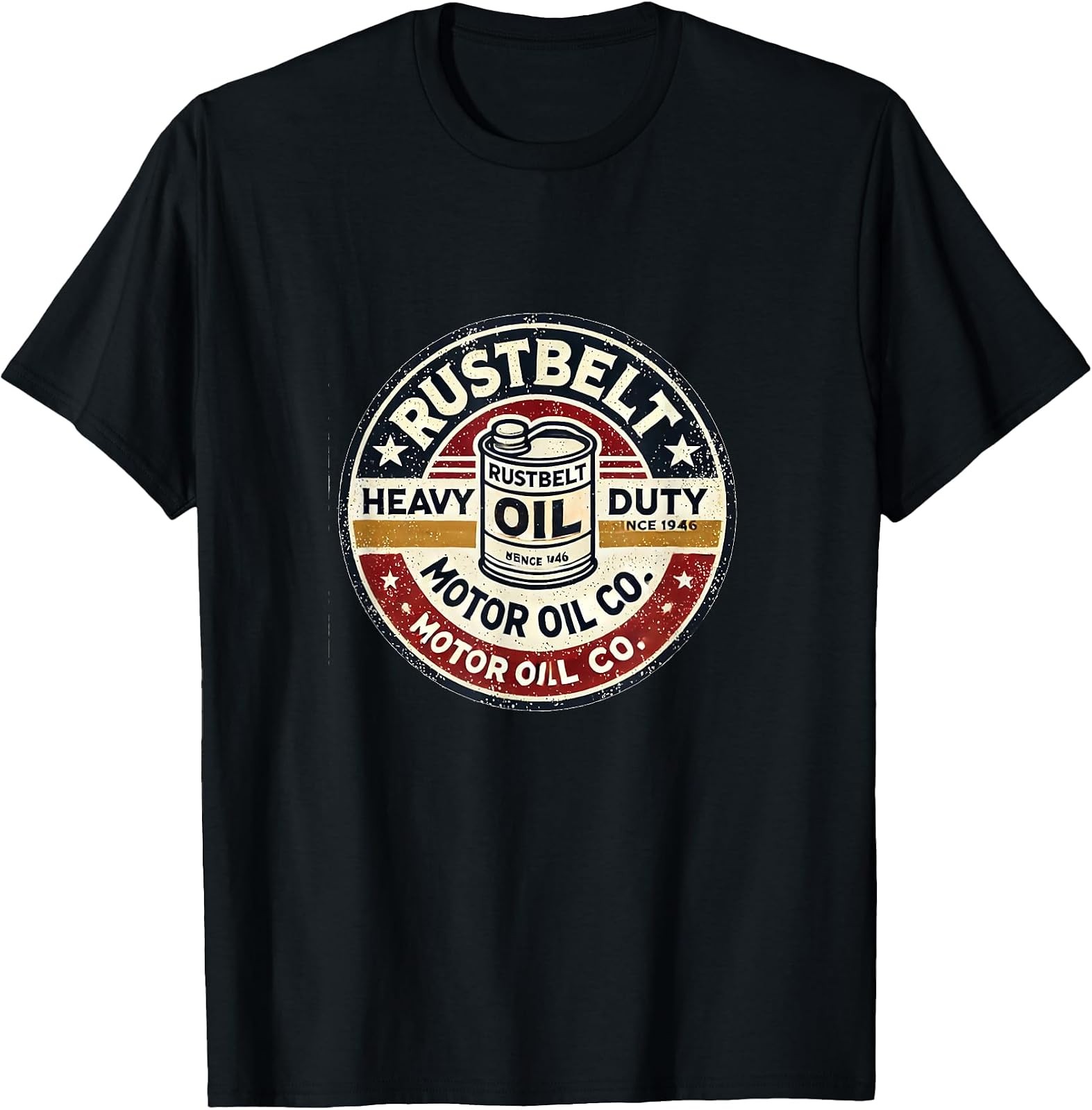 Rustbelt Motor Oil Co. Retro Garage Style Tee Shirt