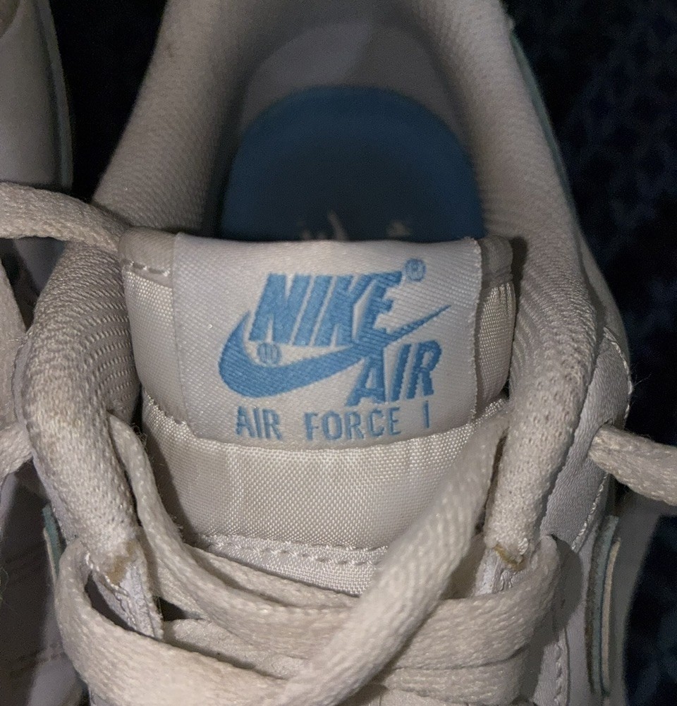 Mens – Nike Air Force 1 ’07 White University UNC SZ 8.5 US – White/ Blue- 🔥