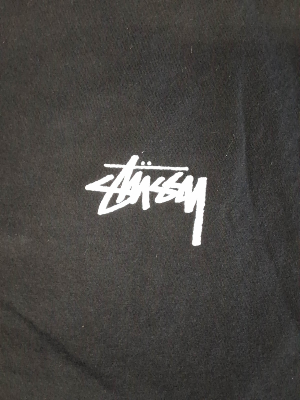 Stussy Size L Logo Black Long Sleeve Tee