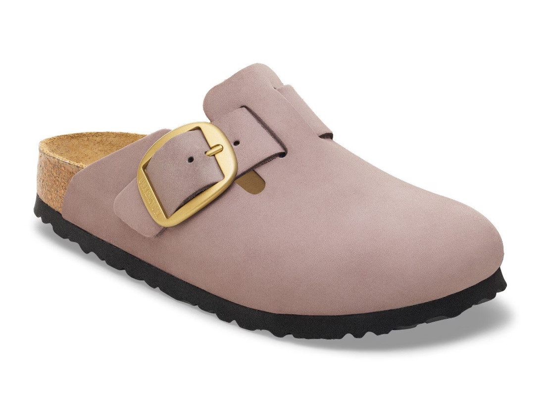 Birkenstock Boston Big Buckle Nubuck Leather Women’s Clog Sandals -Narrow 37-41