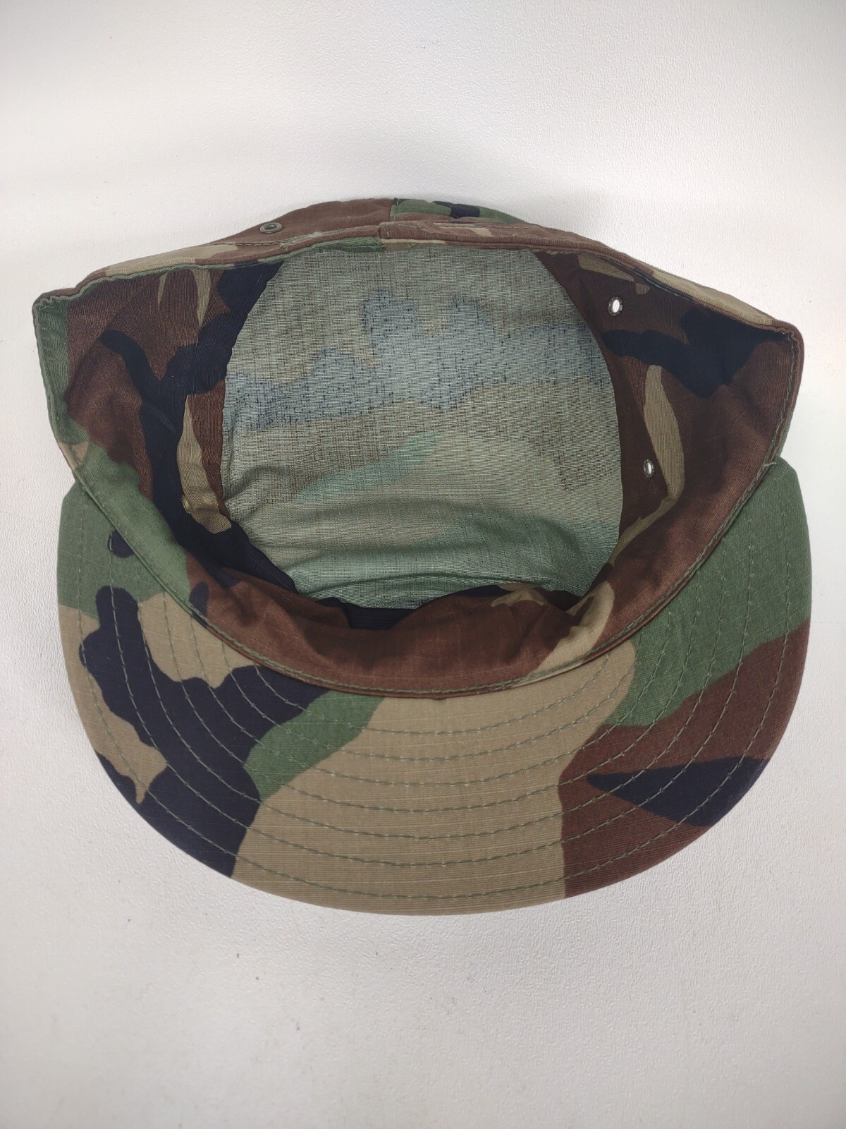 US Army Military Issue BDU Woodland Camo Hot Weather Cap Hat Size 6 7/8 NEW