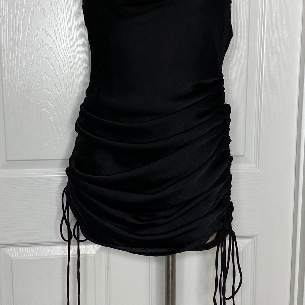 Lioness Satin Ruched Tie Mini Dress Sz XS