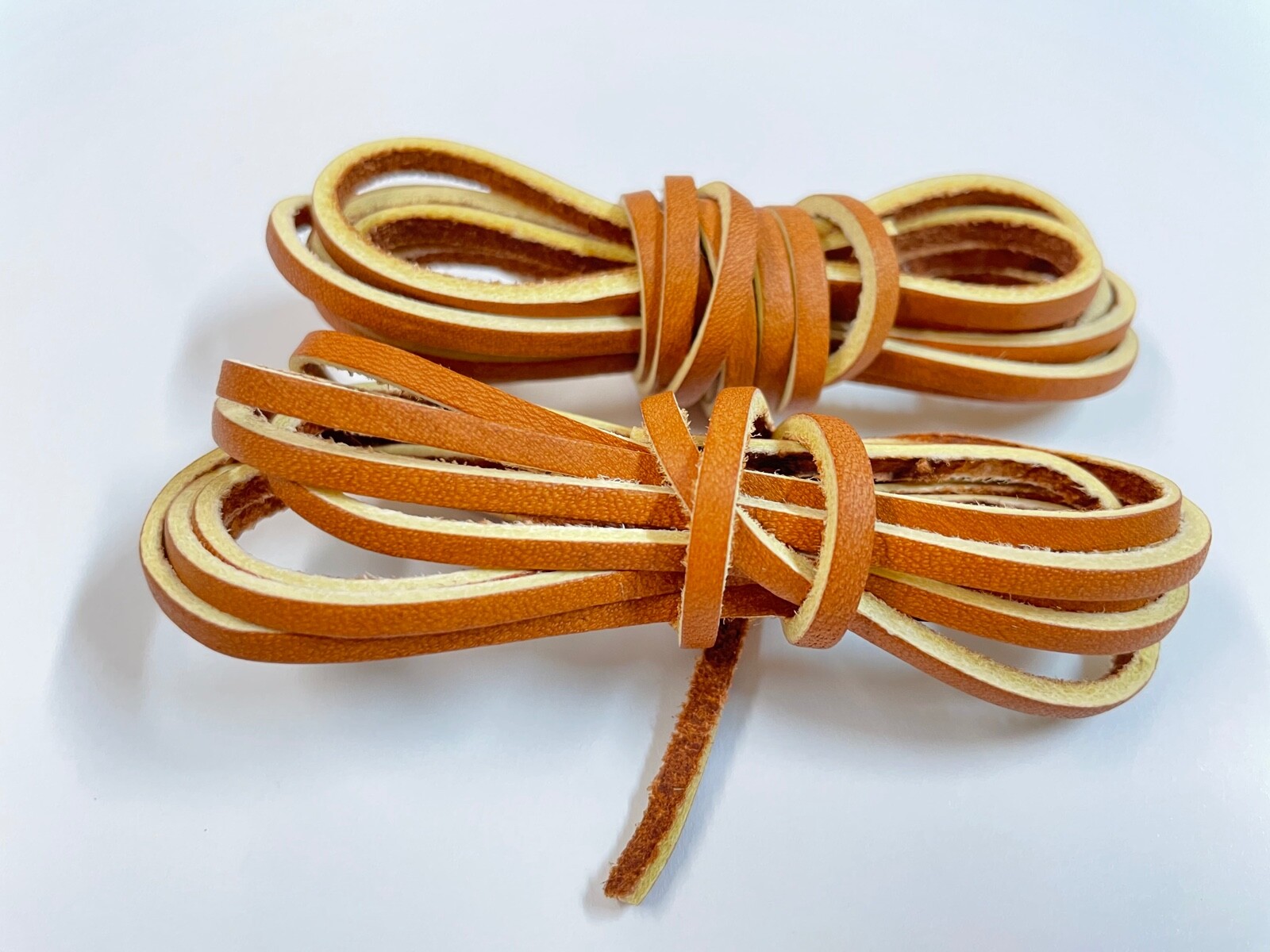 ONE PAIR- 72″ ALUM tanned Strong Latigo Leather Shoelaces Strings Boot Laces