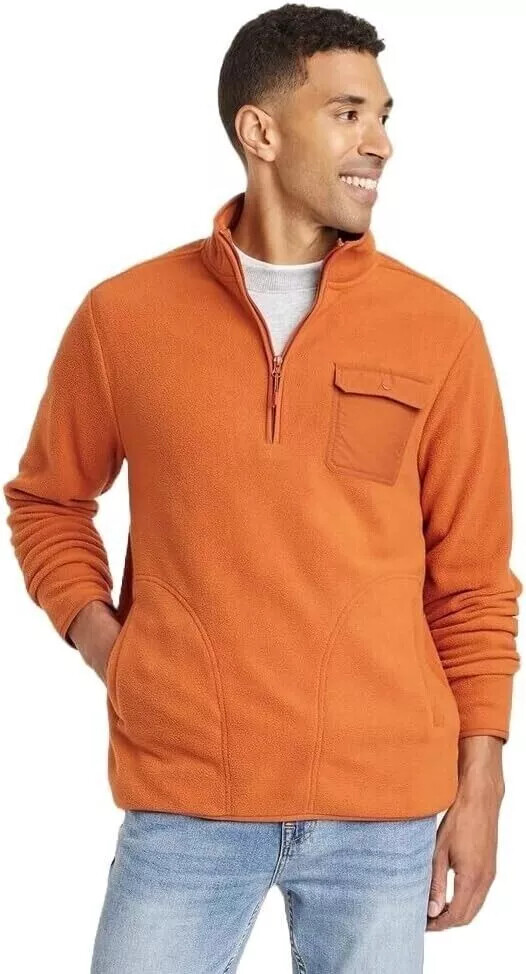 Goodfellow Quarter Zip Fleece Pullover – Sweatshirt like- Sizes & Colors choice