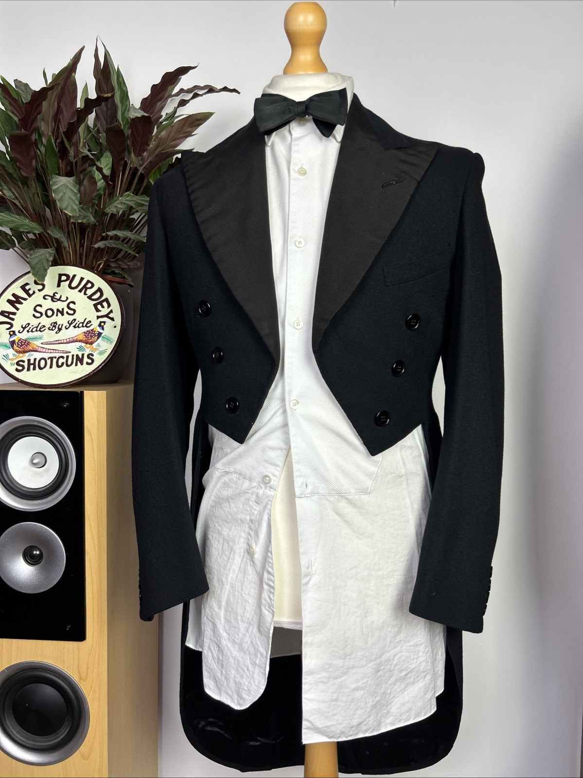 Bespoke White Tie Tailcoat Suit (38R) Handmade Dinner Savile Row Antique Vintage