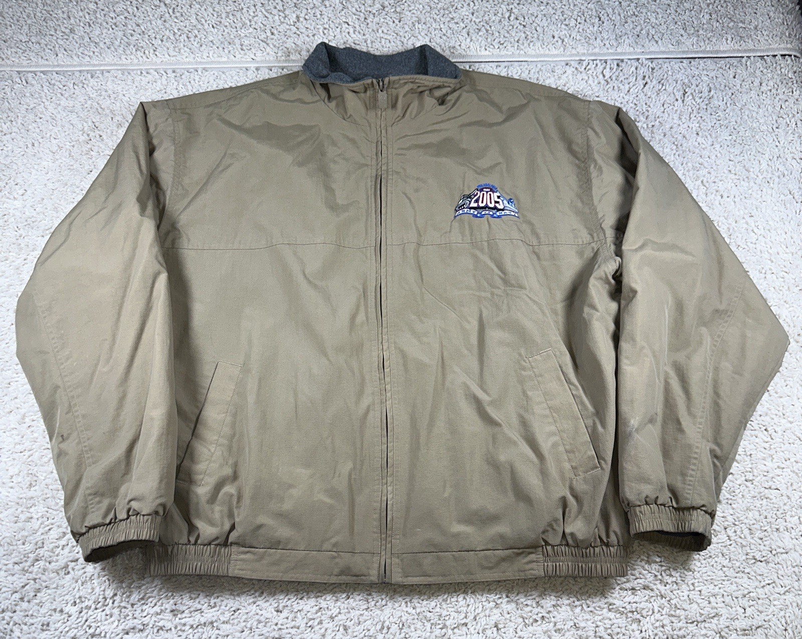 VTG Gear For Sports Army Vs Navy 2005 Embroidered Jacket Brown Sz XL