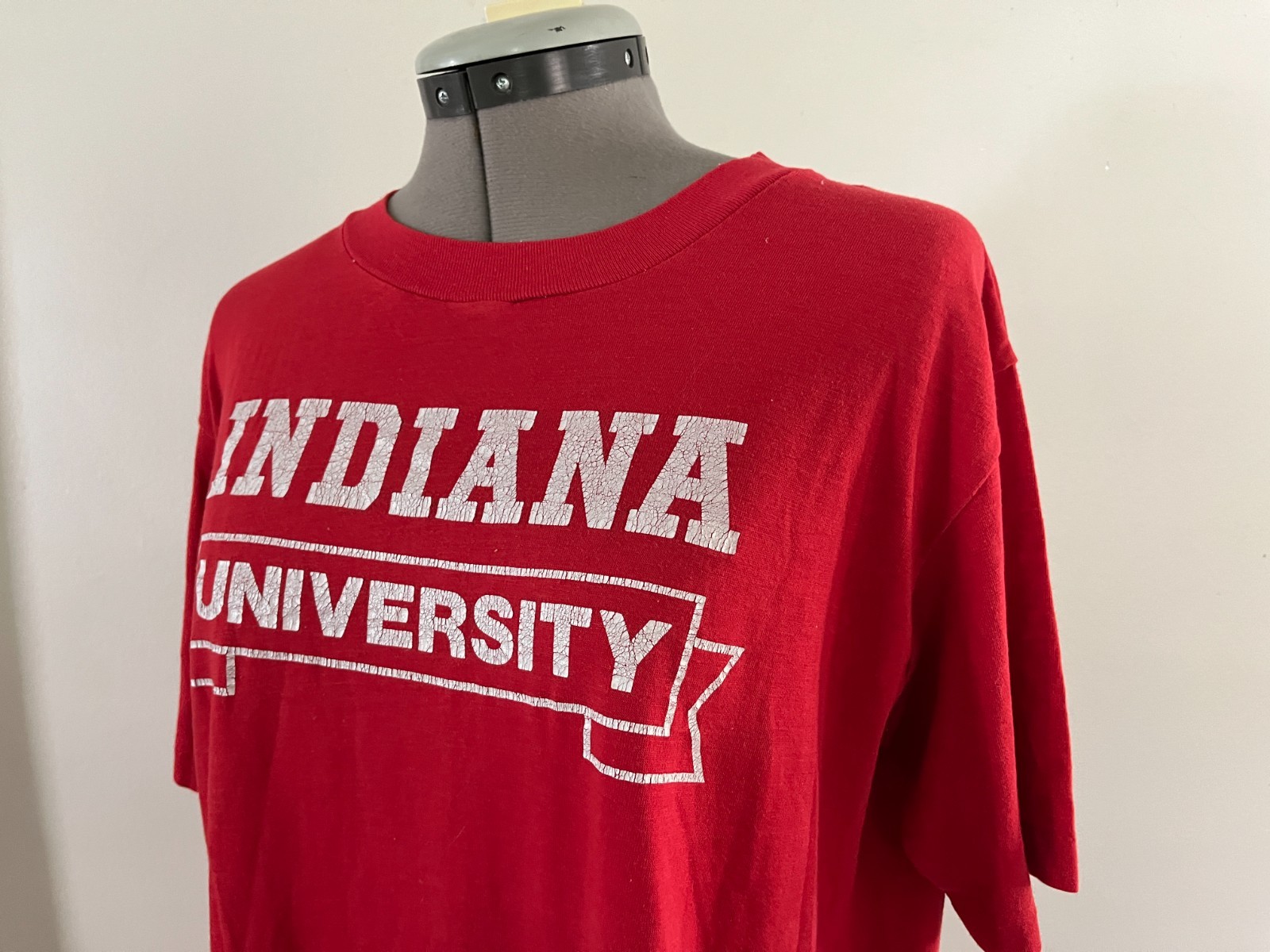 VTG Indiana University Sz L 80s Single Stitch Crewneck Tee