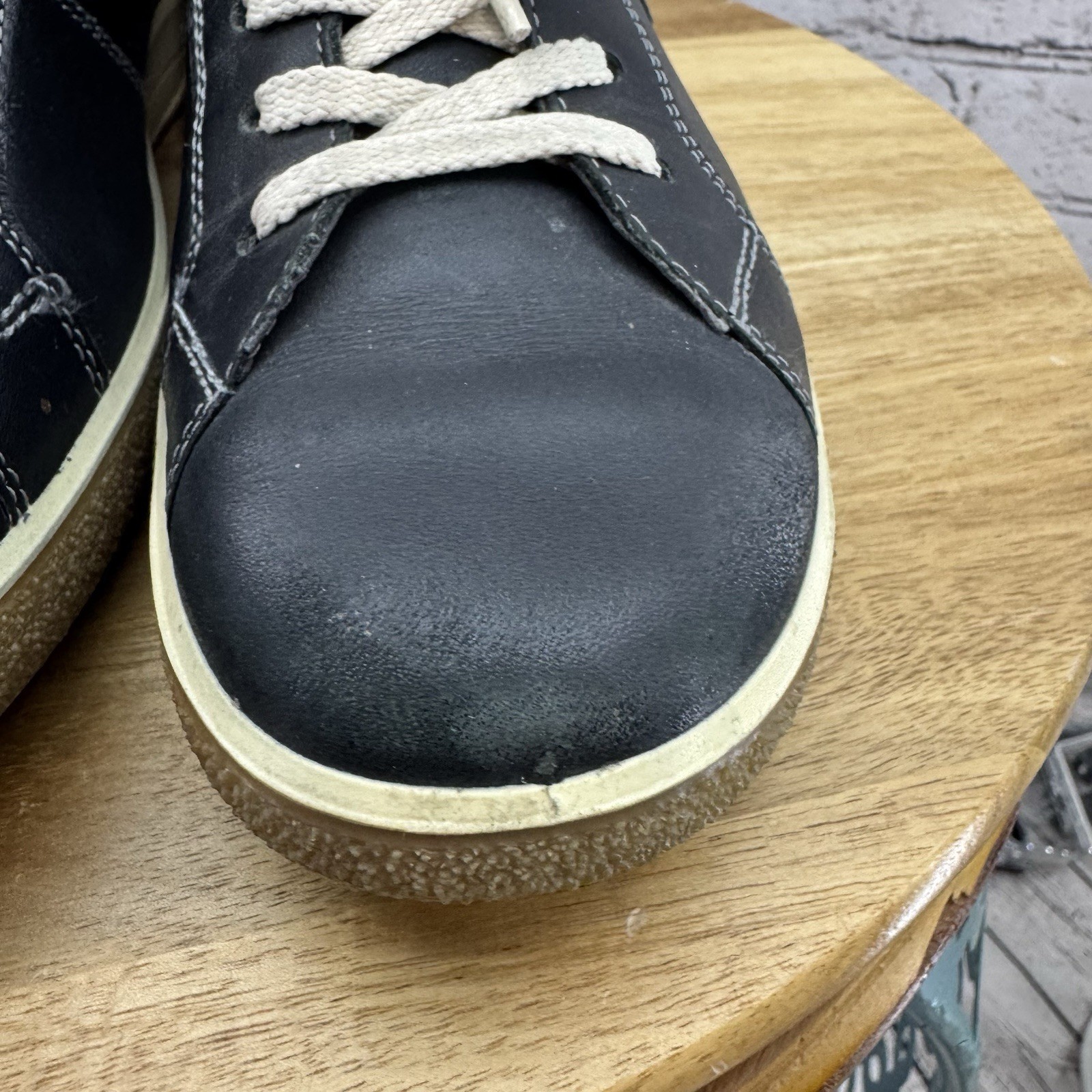 Ecco Chase II Leather Black Lace Up Low Casual Sneaker Women’s Sz EU 40 US 9-9.5