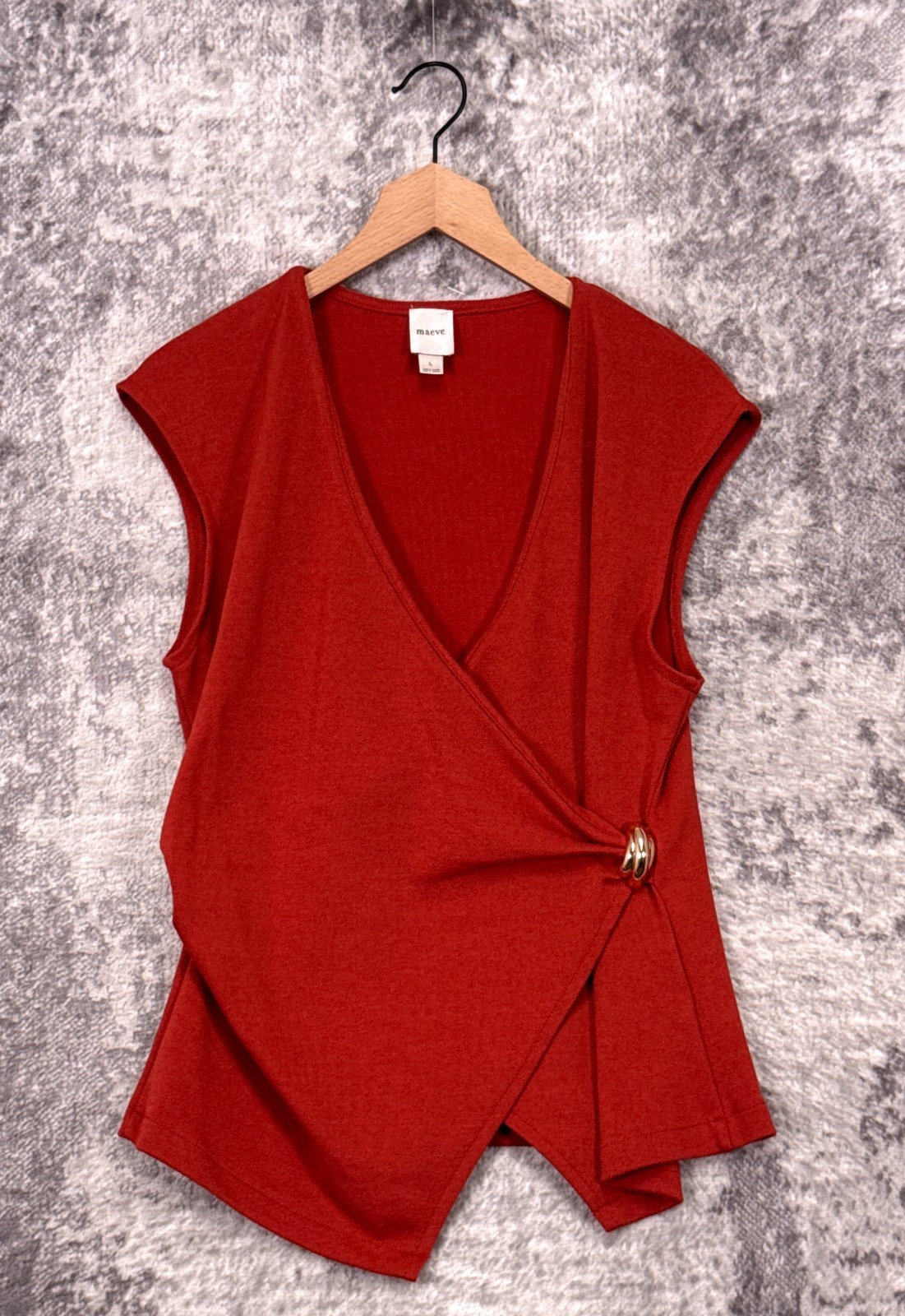 Maeve Top Large Womens Anthropologie Hardware Wrap Blouse Sleeveless