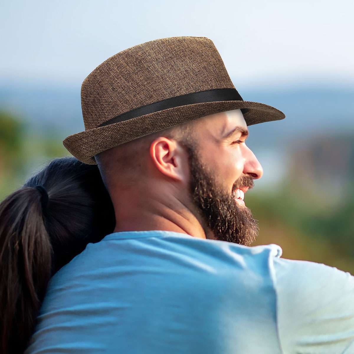 Classic Fedora Hats for Men Women Short Brim Felt Feather Hat Panama Dress Hat