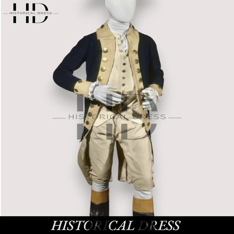 18th Century Navy Wool Military Uniform Jacket – Revolutionary War Uniform