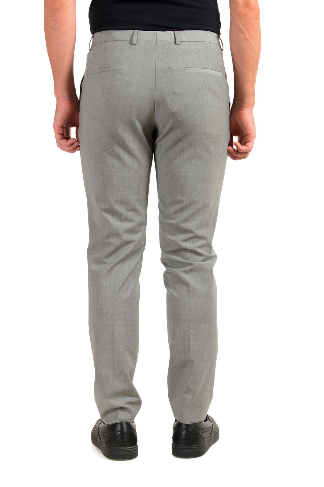 Hugo Boss Men’s “Hesten194” Gray Wool Flat Front Dress Pants 30 32 34 36 38 40 R