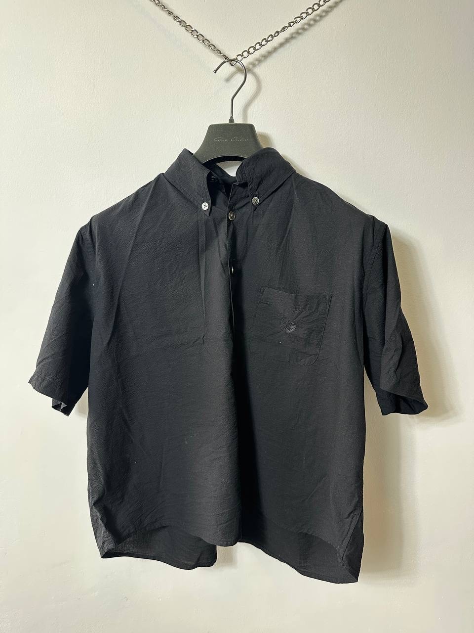OUR LEGACY X STUSSY BLACK SHORT SLEEVE SHIRT BLACK SIZE M BOXY