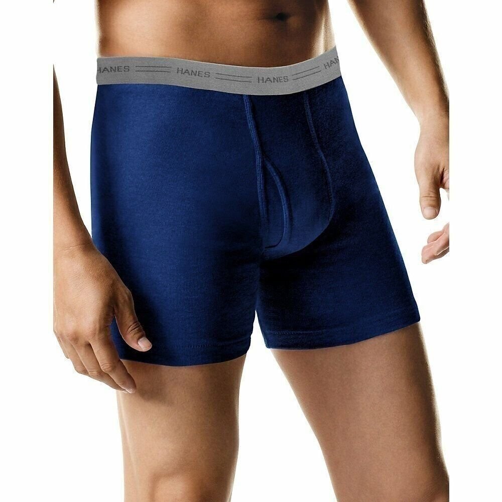 Hanes Men’s Tagless Boxer Briefs 10-PACK Underwear S, M, L XL Colors May Vary