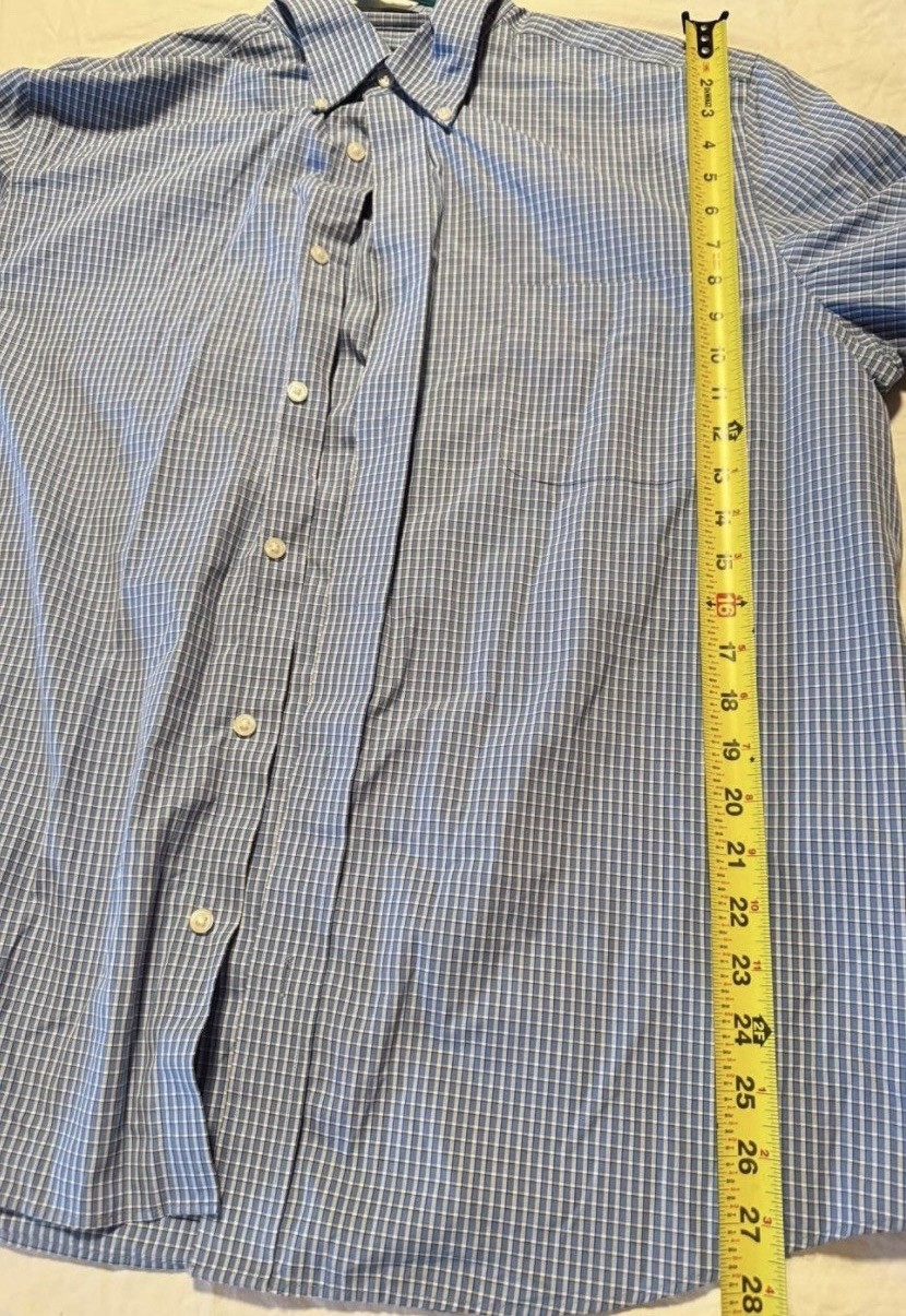 Eddie Bauer Wrinkle Resistant Large Shirt Long Sleeve Barrel Cuff Button Down
