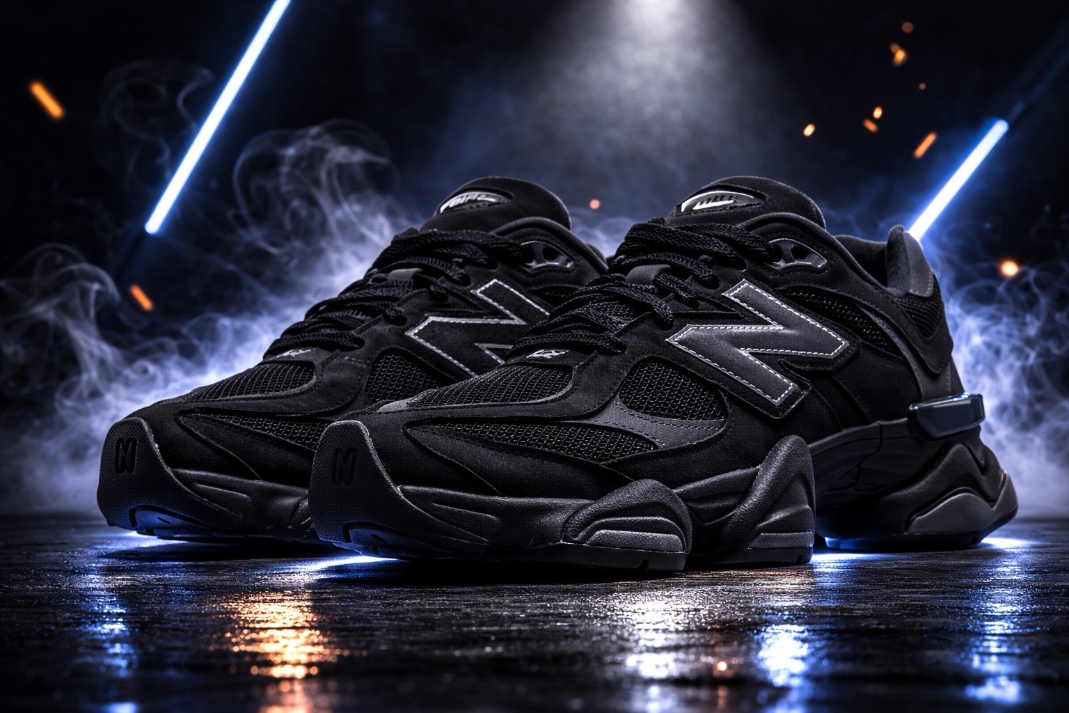New Balance 9060 Triple Black Cat Suede U9060BPM Men Size 10.5