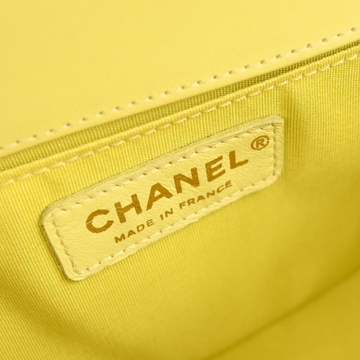 Boy Chanel Yellow Lambskin Medium Chain Shoulder Bag 135576