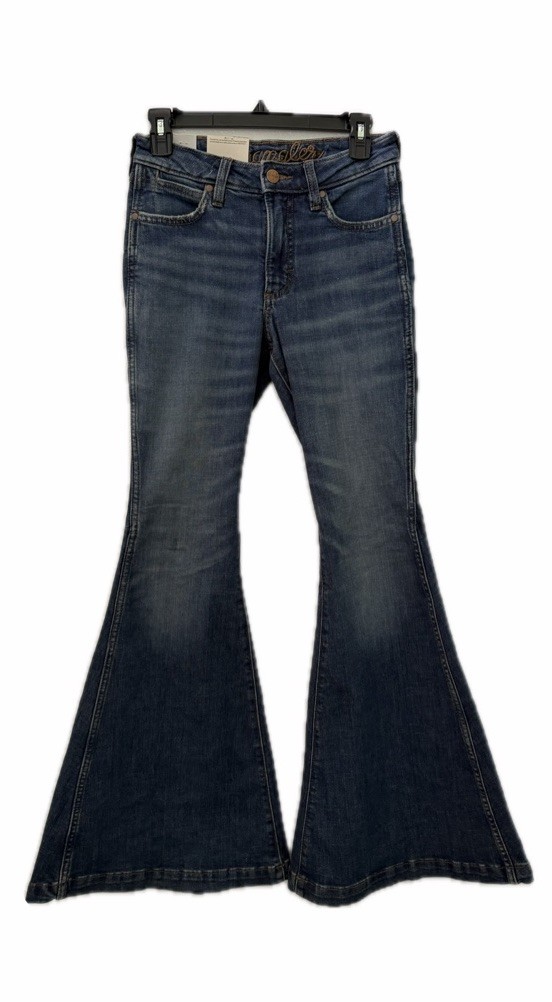 WRANGLER RETRO WOMEN 25×34 BAILEY HIGH RISE FLARE DENIM JEANS BELL BOTTOM NWT