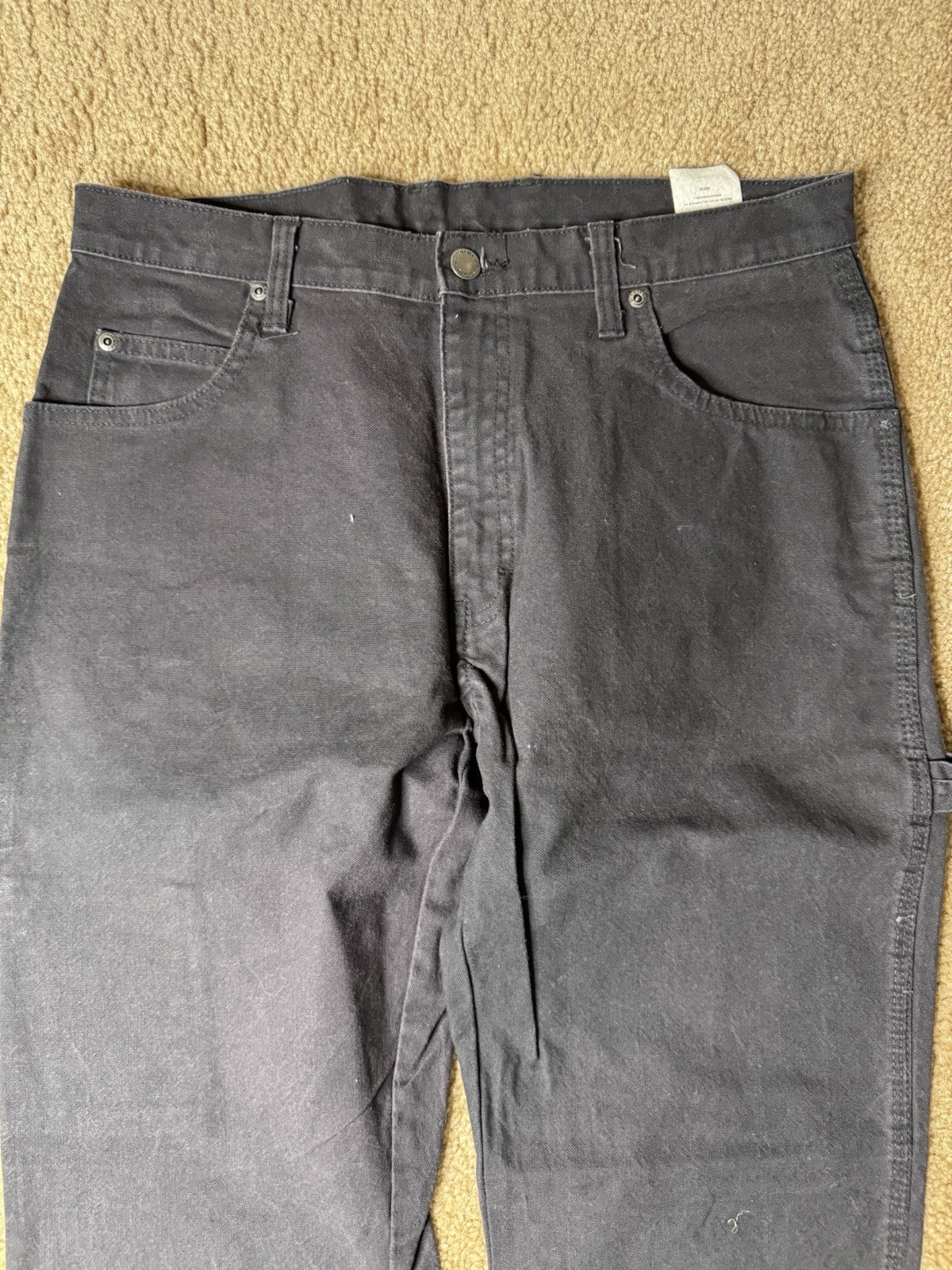 Dickies Men’s Work Pants Utility Pockets Black Cotton Blend Canvas 32×32
