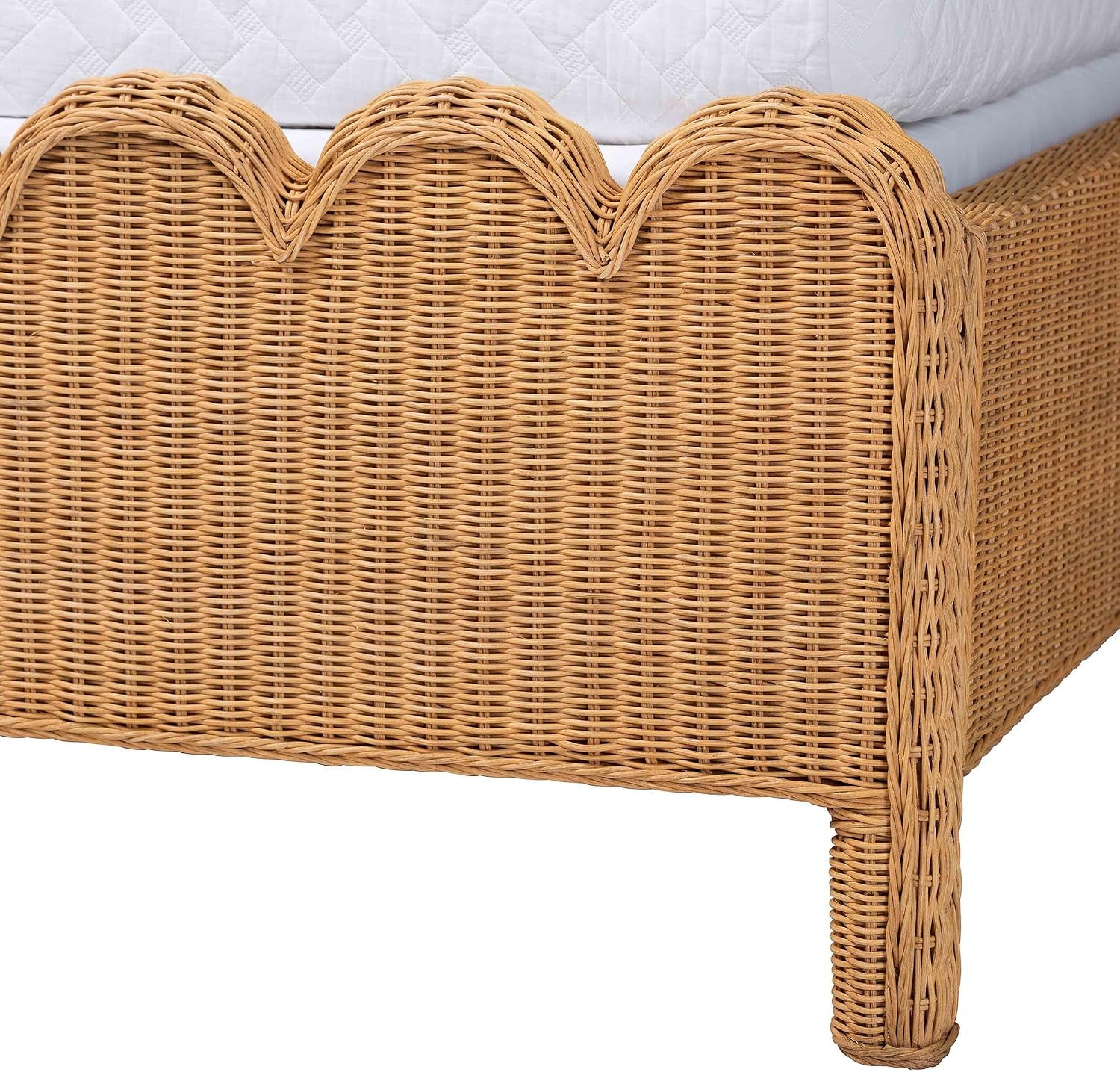 Maritza King Bed Frame – Handwoven Rattan with Boho Coastal Style