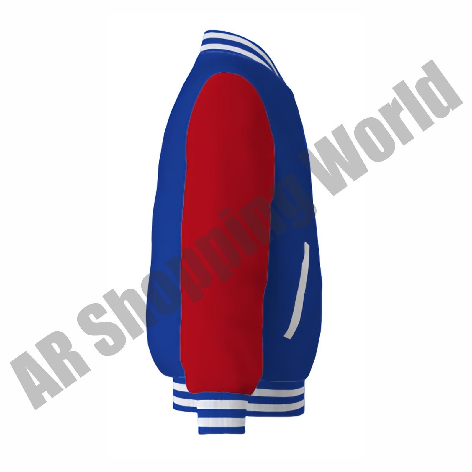 France Flag Varsity Letterman Wool Body Leather Sleeves Baseball Bomber Jacket