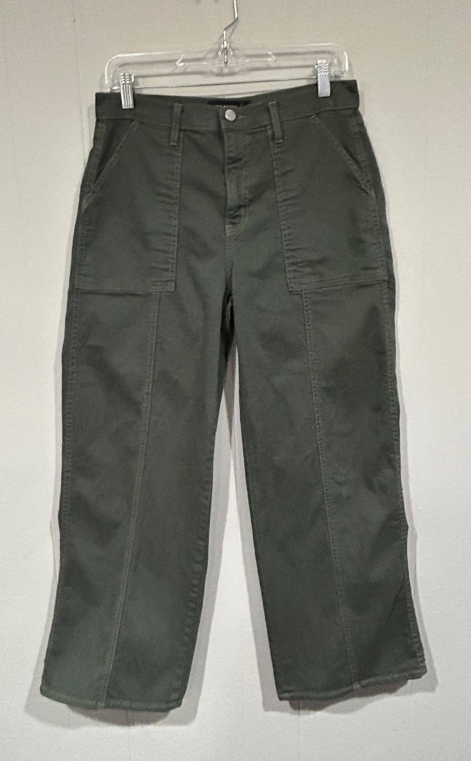 JBD Just Black Denim Size 29 Artichoke Green Cropped leg Utility jeans