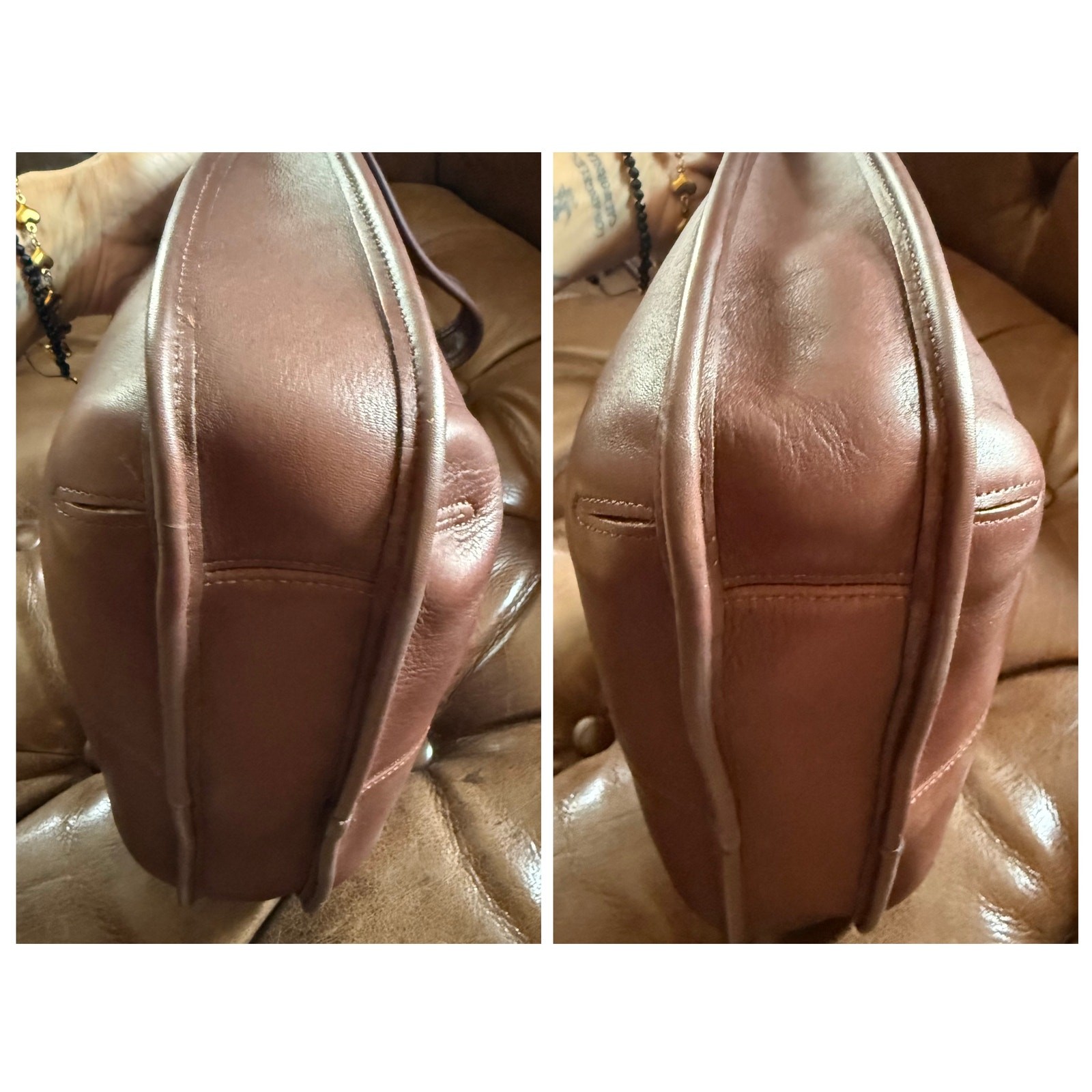 Coach Vintage 1997 Ergo 9025 Mahogany Glovetanned Leather Hobo