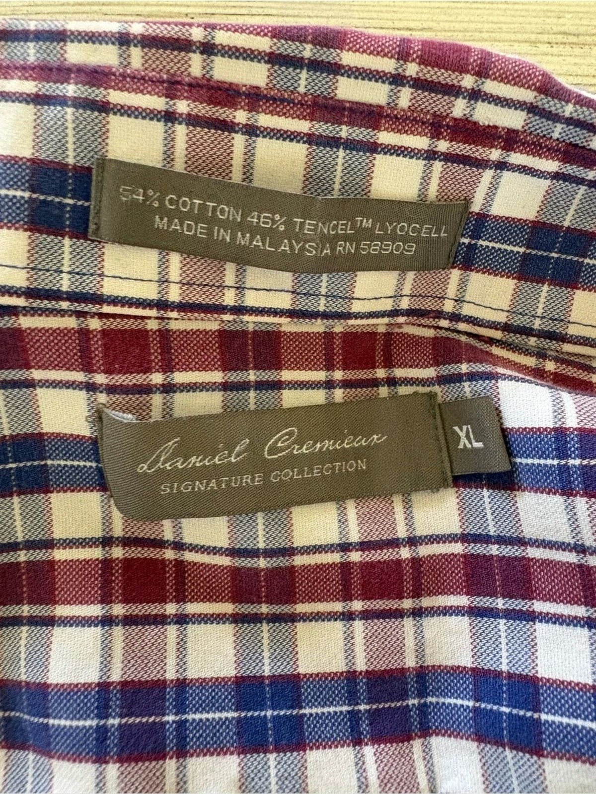 Daniel Cremieux Signature Collection Men’s Plaid Button-Down Shirt | Size XL