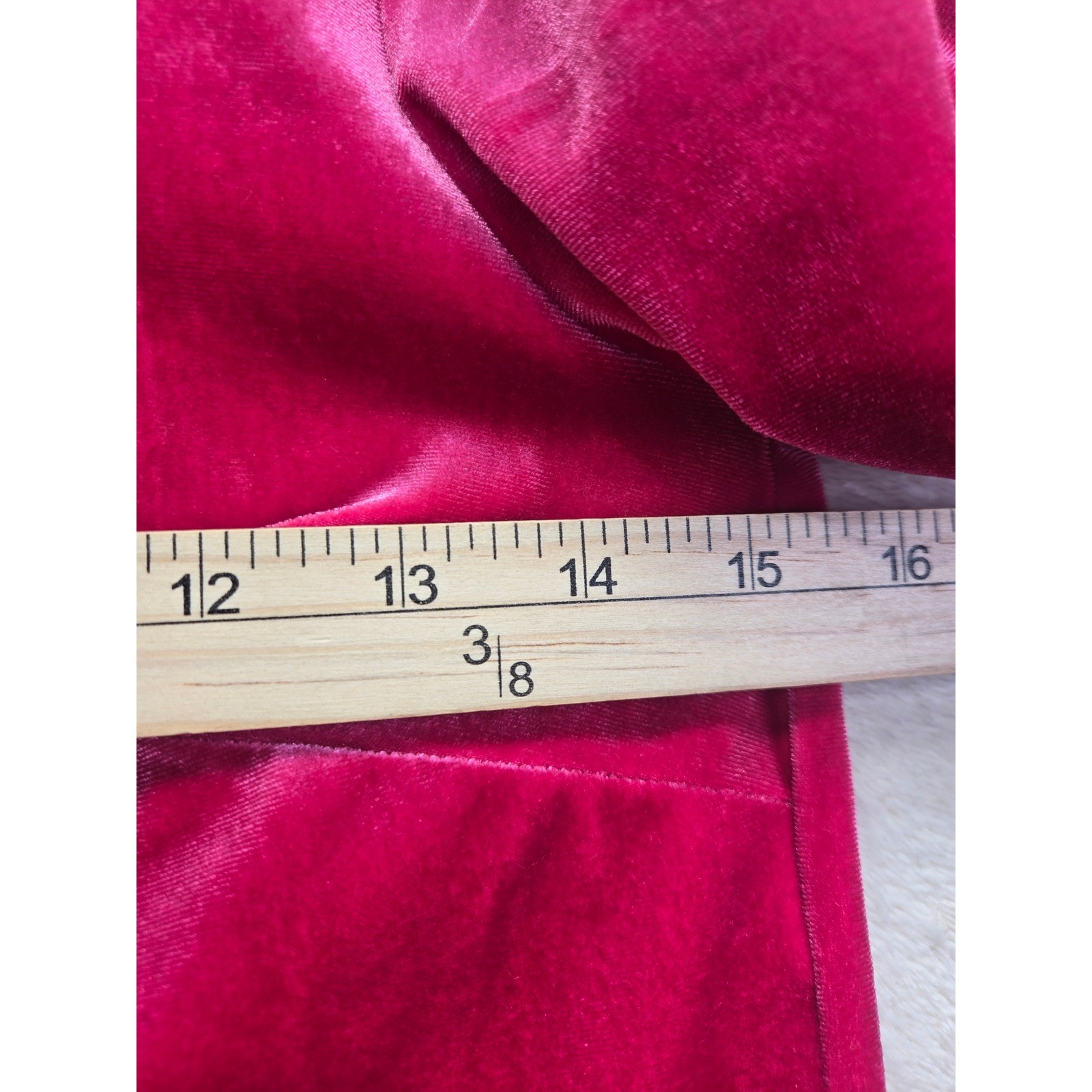 Boden Hot Pink Velvet Ruffle-Cuff Top Boat Neck Blouse US 4 Velour Barbiecore