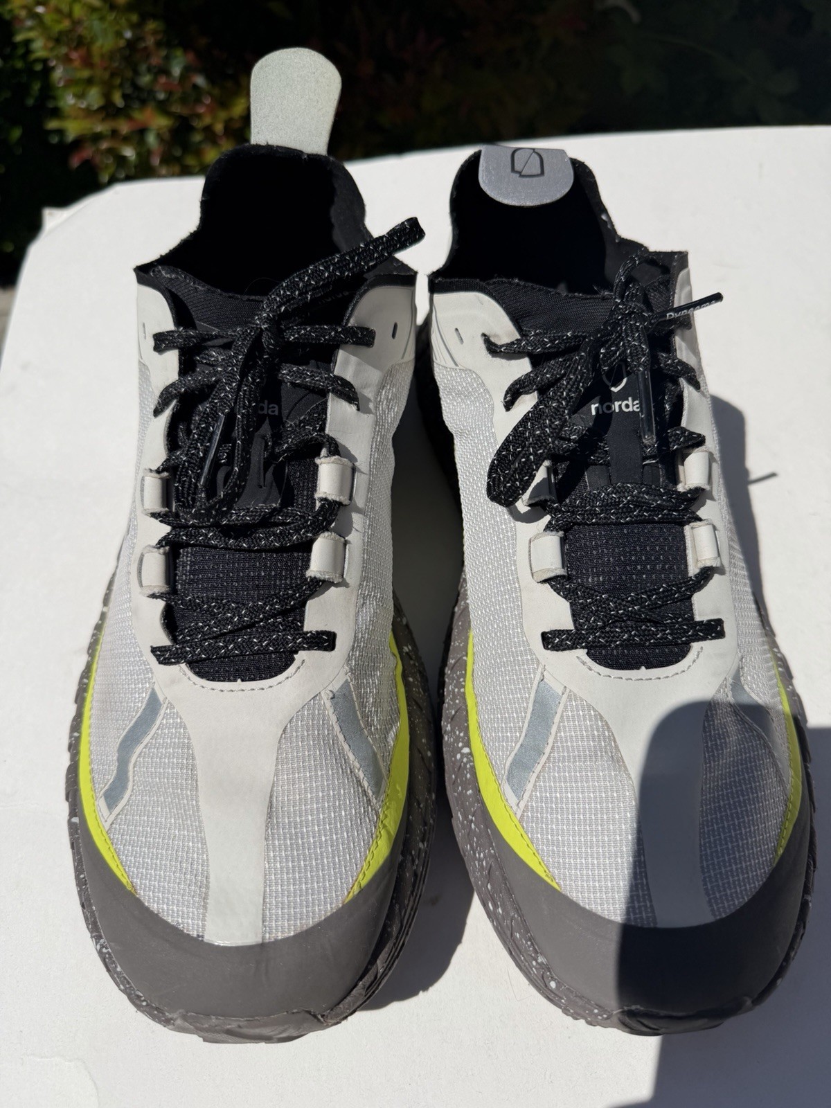 *worn* Limited Edition Norda 001 Men’s Gray Icicle Trail Running Shoes Size 11