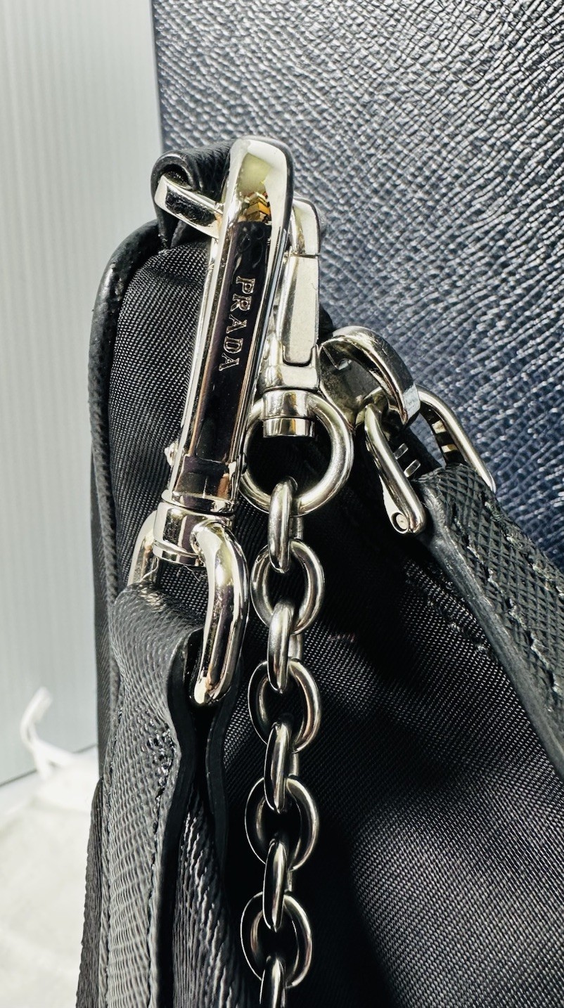 Authentic PRADA RE-Edition 2005 Shoulder Bag Black Nylon
