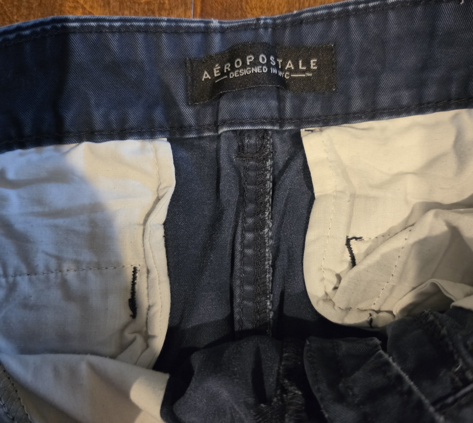 Aéropostale Blue Twill Chino Pants Men’s 29 Waist Slim Fit Straight Leg