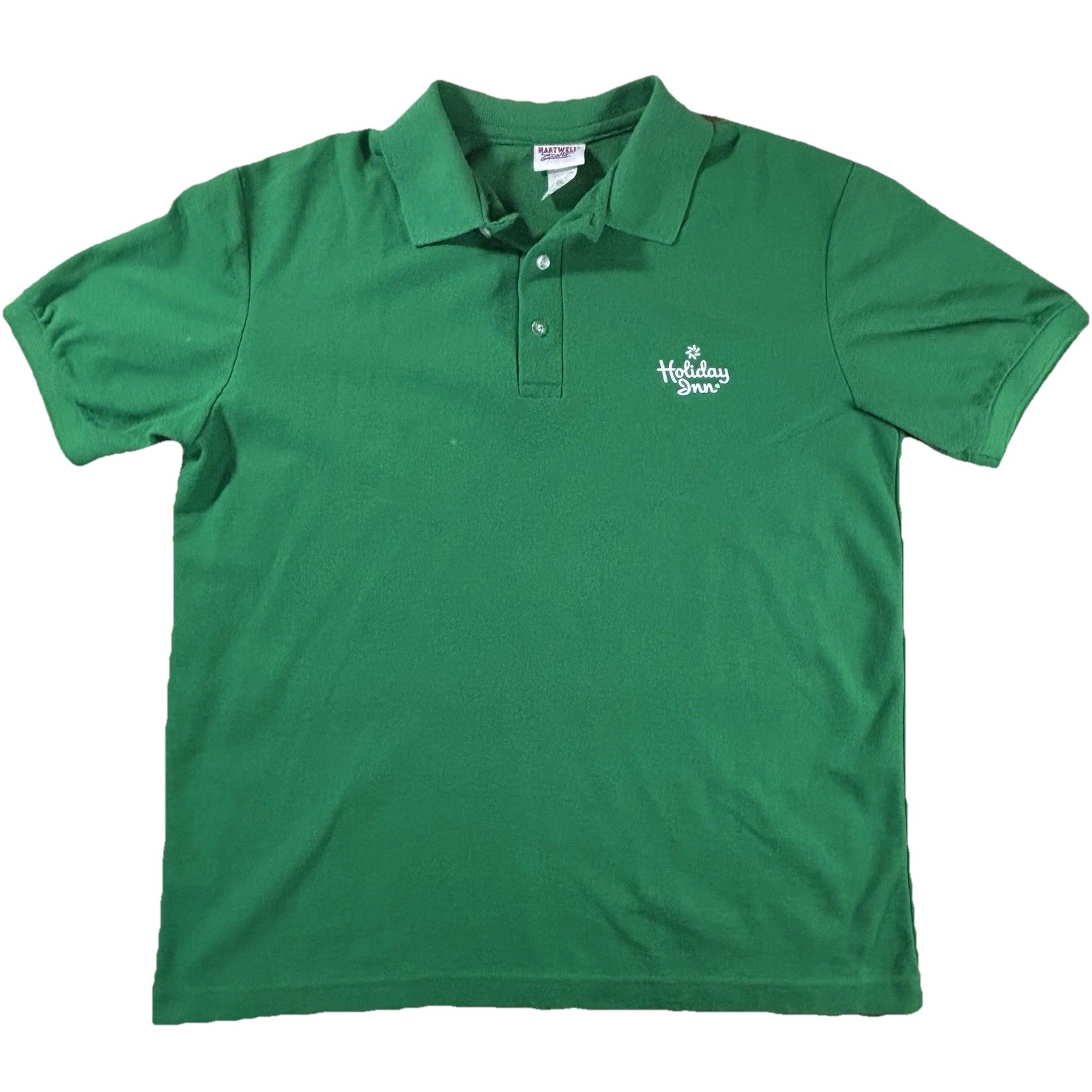 Vintage Holiday Inn Men’s Polo Shirt Green USA Made Large Hartwell Sports