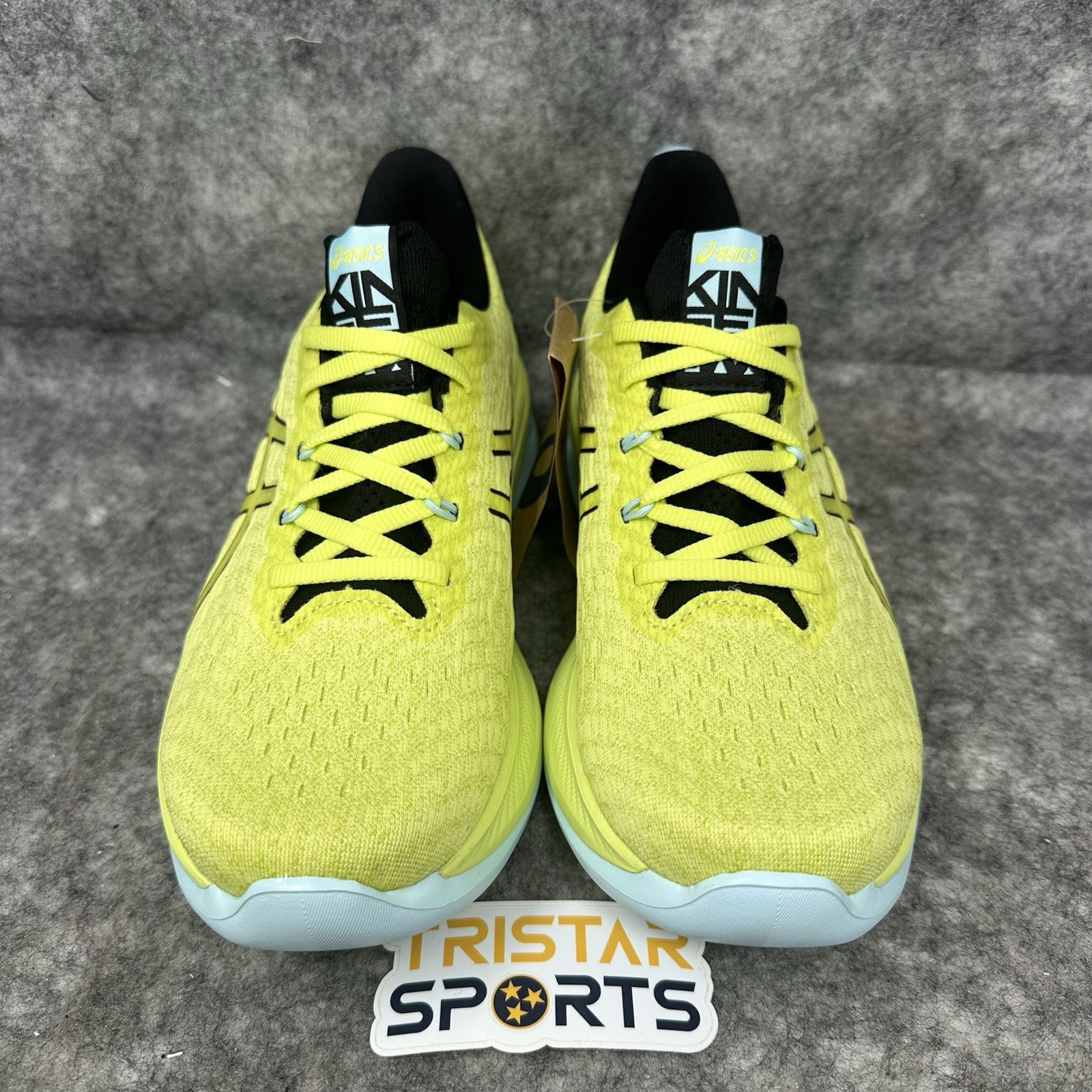 Asics Gel Kinsei Max Running Shoes Mens Size 7.5 Glow Yellow Black 1011B696.750