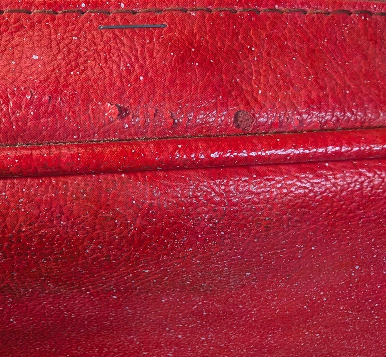 Vintage Samsonite Silhouette Red Vinyl Satchel 14.5in Boxy Tote Carry-on