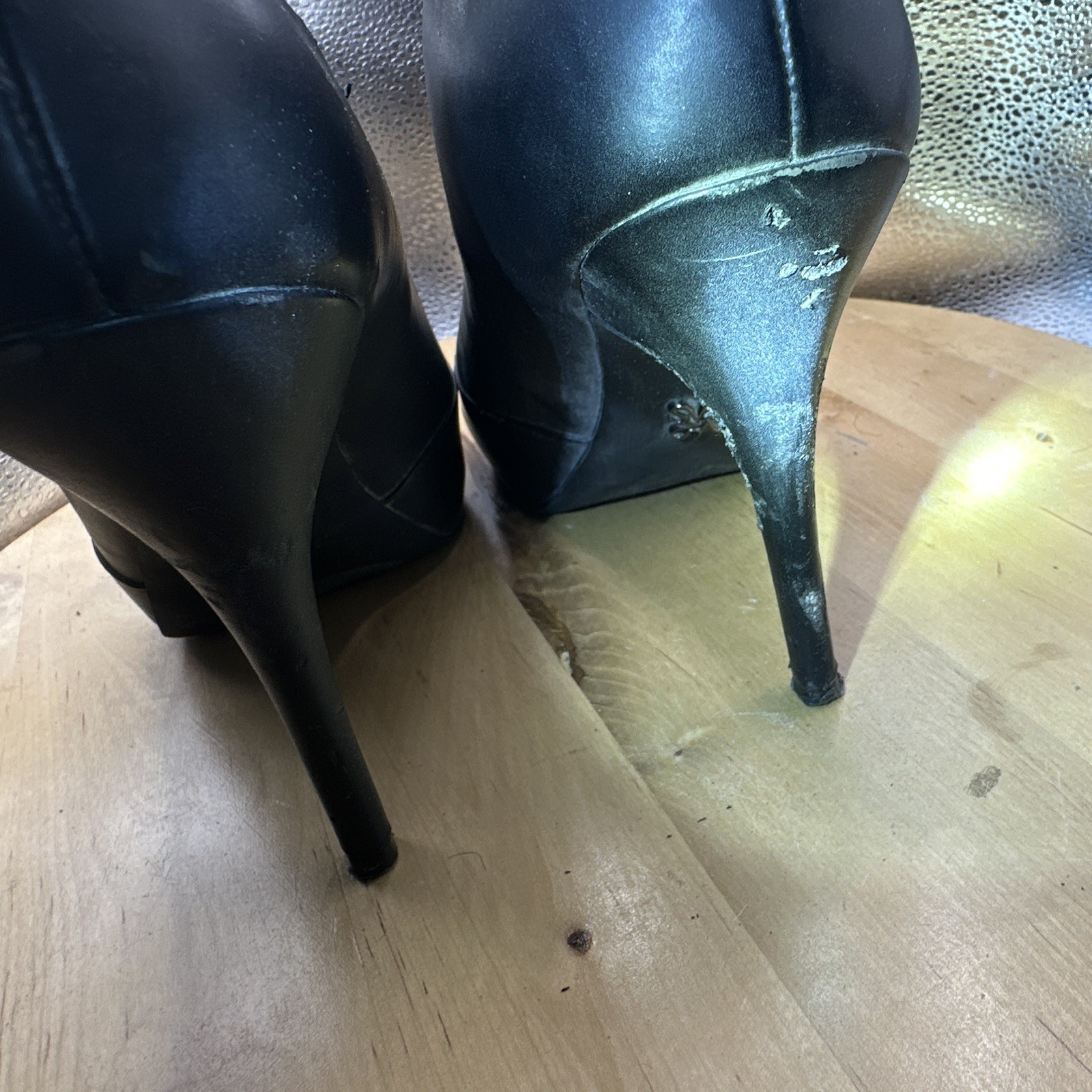 Simply Vera Vera Wang Women’s Black Platform Stiletto Slip-On Peep Toe Elastic