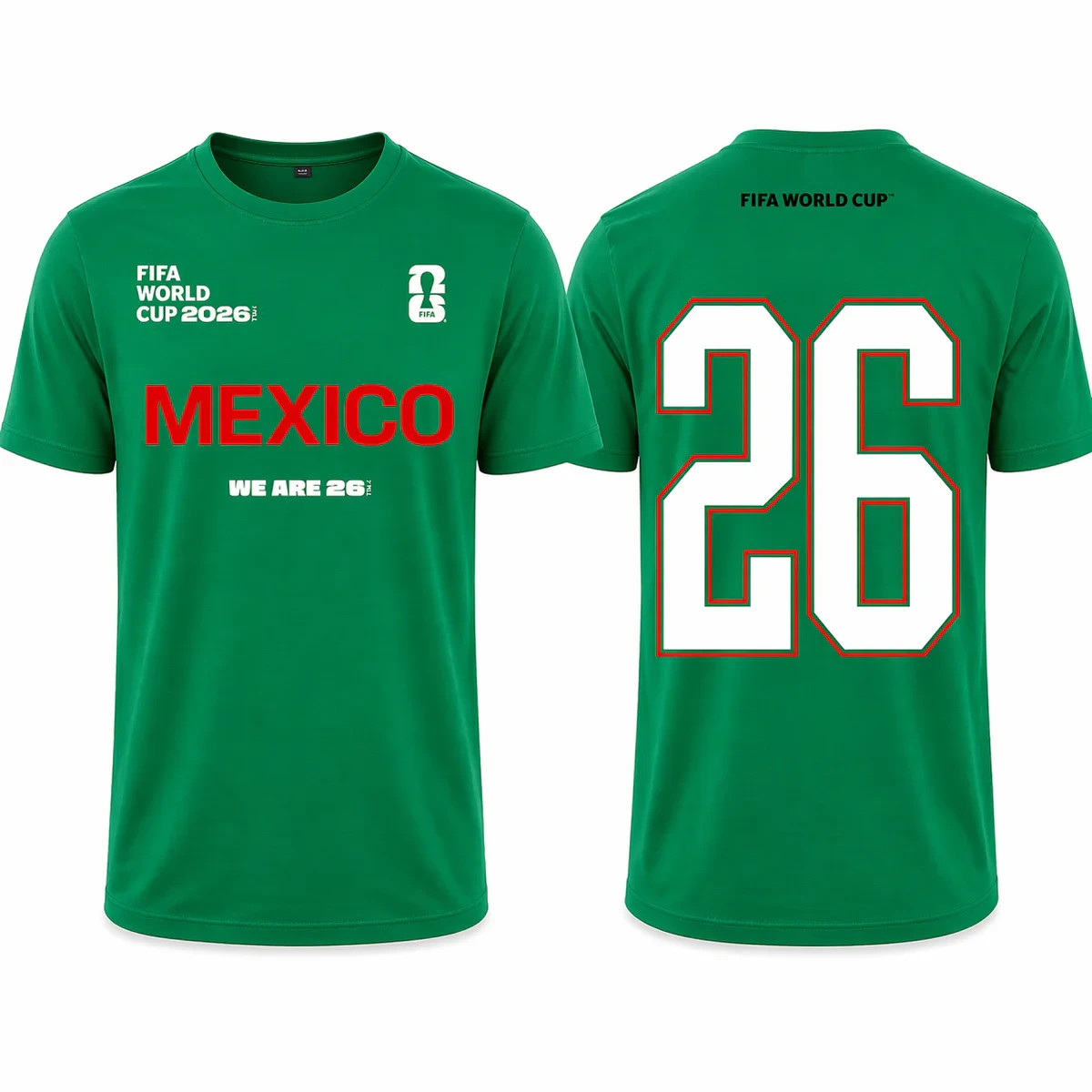 FIFA World Cup 2026 Mexico Shirt – Official “We Are 26” Team Mexico T-Shirt