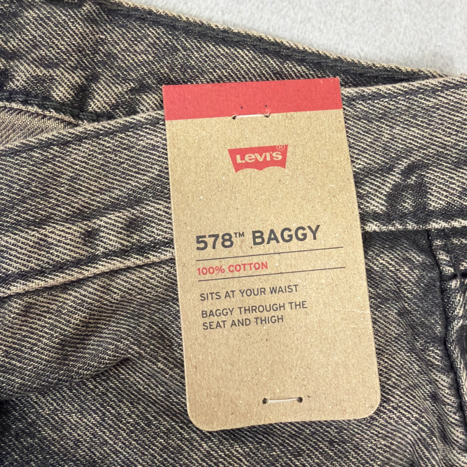 Levi’s 578 Baggy Denim Jeans Men’s Size 38×30 Gray Cotton Y2K