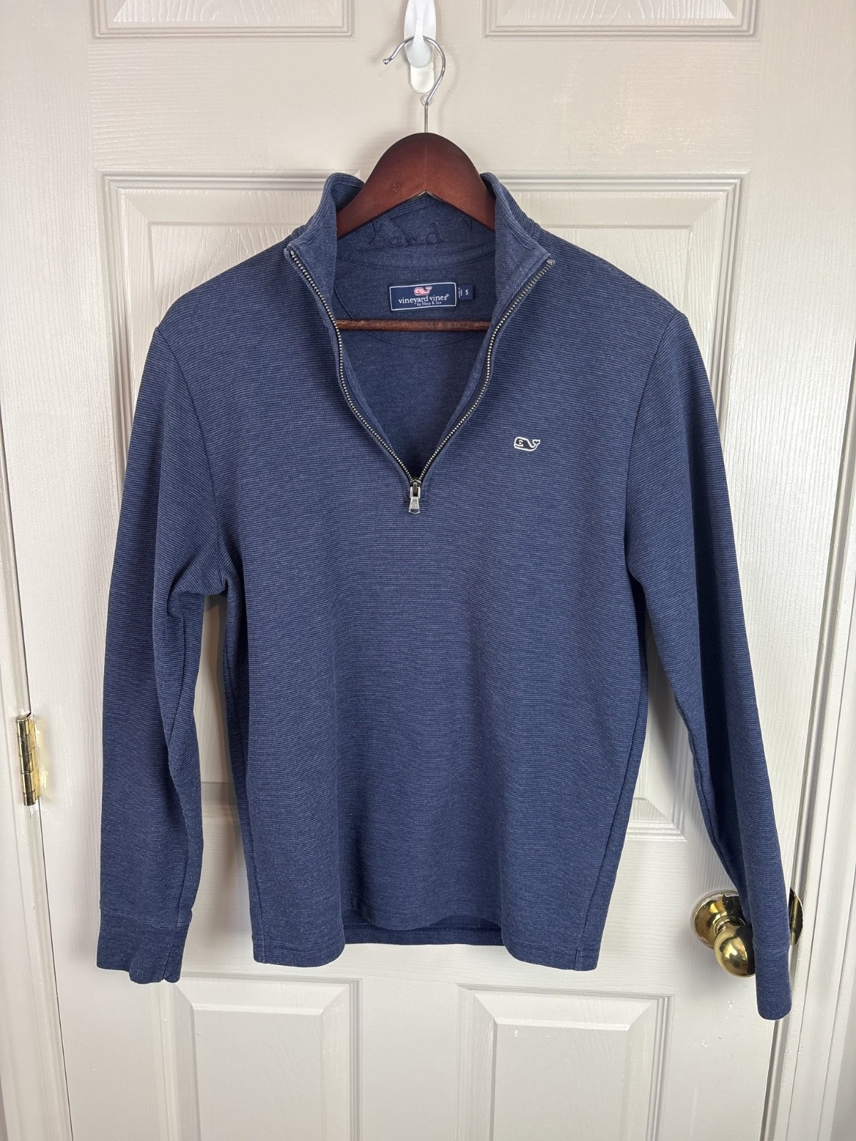 Vineyard Vines Men’s Saltwater 1/4-Zip Pullover Size Small Navy Blue 241
