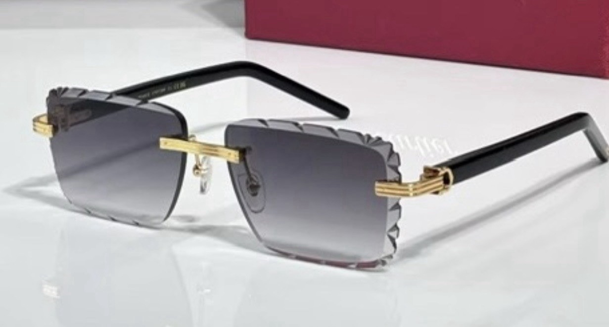 Classy Designer Black Buffs GOLD Frame DETROIT Luxury Shades 🔥 UNISEX NEW
